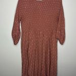 Roolee  dusty rose smocked midi dress womens size XL dressy modest balloon sleeve Photo 3