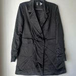 Princess Polly Suzie Black Satin Double Breasted Blazer Dress 8 Photo 6