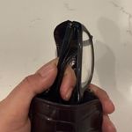 Brighton VTG Black & Brown Leather Mini Crossbody Pouch Sunglasses/Glasses Case Photo 6