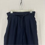 ZARA Trafaluc Collection Front Tie Wide Leg Pants Womens Medium Navy Blue Photo 1
