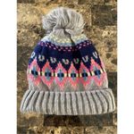 SO  Winter Hat Pompom Polyester Knit Crochet Pom Faux Fur Cap Furry Fuzzy Photo 2