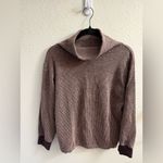 Nike Yoga Luxe Cover Up Mock Neck Chocolate Brown Size S Athletic Photo 2