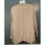Madewell Blazer Womens XL Tan Windowpane Linen Blend Patch Pockets 2 Button Photo 4