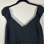 Old Navy Maxi Tiered Dress Black Seersucker Smocked Back Sleeveless Size Lg Tall Photo 2