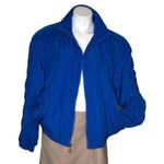 Head Tennis Warmup Jacket Royal Blue Full Zip VINTAGE Gathered Sleeves Photo 2