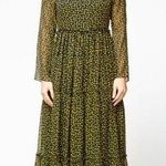 WHIT Willa Tiered Ruffle Maxi Dress Yellow Size 2 Photo 0