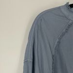 Free People  Women's Blue‎ Distressed Frayed Hem Button Denim Shorts Size W 31 Photo 7