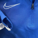 Nike Womens S Soccer Jacket Performance Blue White Full Zip Finger Holder Sport Photo 4