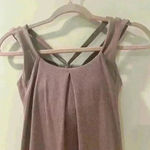 Lululemon Work Out Tank Top Size 6 Built In Bra Lilac Racer Back Photo 1