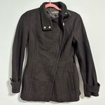 EXPRESS Women’s Black Zip Up Peacoat XS Photo 3