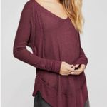 We The Free  People Catalina High Low Thermal Long Sleeve Shirt Top Size Small Photo 0