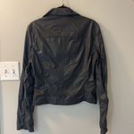 Fiorucci  Dark Grey Biker Jacket Cropped Rain Coat Lightweight size IT40 or 6 Photo 3
