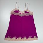 Natori Enchant Lace Trim Chemise Radiant Orchid Pink Slip Dress Siz XXL Coquette Photo 2