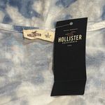 Hollister NEW  Blue White Cloud Tie Dye Long Bell Sleeve Crop Cardigan Size S Photo 6