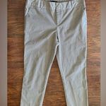 Norma Kamali Norma Kamala Seersucker Pin Stripe Pants Taupe Cropped Cotton Blend Size 10 Photo 0