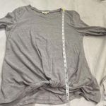 Ultra Flirt ‎ Womens Medium Gray Long Sleeve Knotted Top Round neckline pullover Photo 9