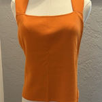 Joseph A  Knit Top Tank Orange Tight Women Y2K SZ LG Office Wear Preppy Casual Photo 0