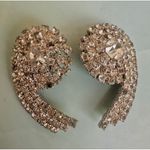 Vintage Rhinestone Ear Climber Clip Earrings – Statement Glam Silver Photo 5