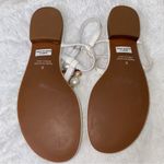 Koko & Palenki Boutique Brand White Pearl Beaded Summer Sandals Flats Size 6 Photo 2