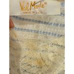 Val Made White Blue Striped Lace Detail Short Sleeve Mini Dress Medium Photo 2