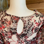 Cato  colorful‎ blouse with crochet detail size XS Photo 5