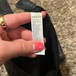 Spanx Faux Leather Leggings Black Pebbled Large Photo 3