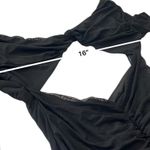 Beginning Boutique  Black Raven Dress Ruched Cut-Out sheer mesh long sleeve sz 12 Photo 8