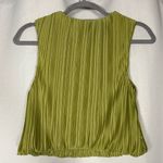 VICI Green Balmy Nights Plissé Sleeveless Top Small Photo 5