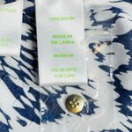 Lilly Pulitzer Sea View Peacock Button Down Shirt Size XL New White/Navy Photo 8