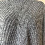 Ophelia Roe Gray Mock Neck Cable Knit Ribbed Casual Sweater Women's Size Large Photo 1
