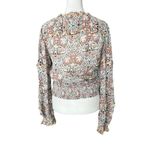 Anthropologie  Printed Ruffle Blouse Sz Small Photo 6