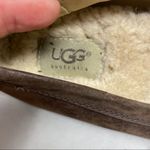 UGG  Australia brown suede slip on sheep fur line loafers flats size 7 Photo 3