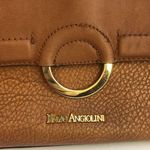 Enzo Angiolini Camel Pebbled Vegan Leather Crossbody Handbag Purse 11 inch Photo 1