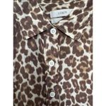 J.Crew prefect cheetah print silk cotton mix button down shirt brown 2 Photo 8