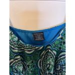 Faded Glory Blue and White Floral Boho‎ Maxi Dress Colorful Babydoll Whimsical Wedding Photo 3