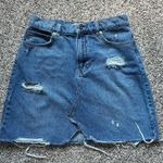Free People We the Free () medium wash distressed denim mini skirt size 27 Photo 1