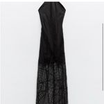 ZARA  NWT black sheer mesh overlay maxi dress Photo 2