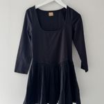 Free People  Onda Drop Waist Black Mini Dress Photo 4