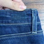 Paige  • Miki Straight Jeans low rise cropped raw release hem Merrick dark wash Photo 9