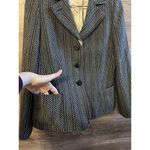 Giorgio Armani Vintage  Collezioni Herringbone Blazer 100% Wool Women Sz 10 Photo 2