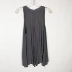 Free People ‎ Small Top Gray Beaded Sequin Boho Oversized Swing Tank Raw 1342 Photo 1