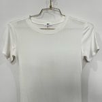 BP Cream Ribbed Knit Dress Size XS Crew Neck Short Sleeve Soft Rayon Blend Photo 2