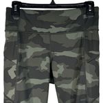 Athleta Small Camo Contender 7/8 Leggings Side Zip Pocket Drawstring Olive Green Photo 1