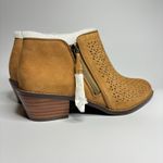 Vionic  Joy Daytona Perforated Ankle Boot Bootie w/ Orthotic Support in Caramel Photo 3