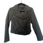 Forever 21 Faux Suede Gray Moto Biker Jacket Photo 1