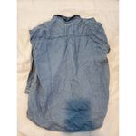 Quizz Again Embroidered Flag Denim Shirt Long Sleeve Patriotic size medium. A11 Blue Photo 1