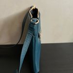 Coach Rowan Leather Crossbody Leather File Bag Deep BlueTurquoise Gold Hardware Photo 3