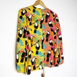 Farm Rio  for Anthropologie Tropical Toucan Blouse Size Small Photo 1