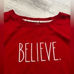 Rae Dunn  Women’s “BELIEVE” Christmas top size M Photo 1