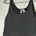H&M Black and White Striped Women's Tank Top Photo 1
